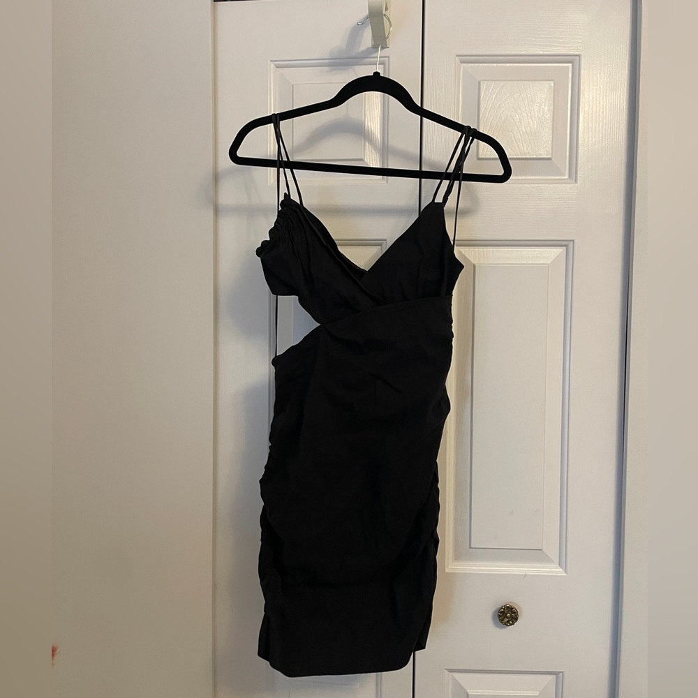 Zara Mini Cut Out Dress (Linen/Cotton)